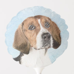 English Foxhound Painting - Cute Original Dog Art Balloon