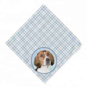 English Foxhound Painting Cute Original Dog Art Bandana
