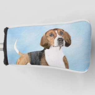 English Foxhound Painting - Cute Original Dog Art Golf Head Cover