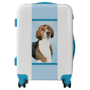 English Foxhound Painting - Cute Original Dog Art Luggage