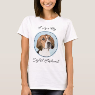 English Foxhound Painting - Cute Original Dog Art T-Shirt