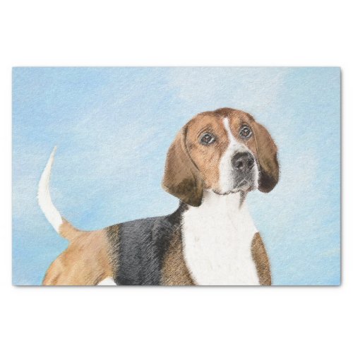 English Foxhound Painting _ Cute Original Dog Art Tissue Paper