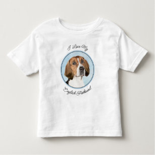 English Foxhound Painting - Cute Original Dog Art Toddler T-shirt