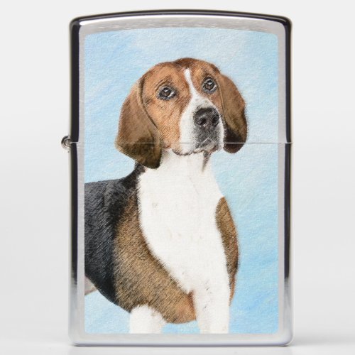English Foxhound Painting _ Cute Original Dog Art Zippo Lighter