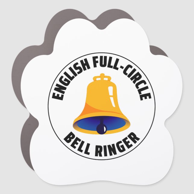 English Full Circle Bell Ringer Ringing Collector Car Magnet (Front)