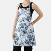 English Garden Floral Blue and White Grandmother Apron | Zazzle