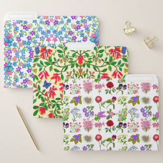 English Garden Floral File Folders