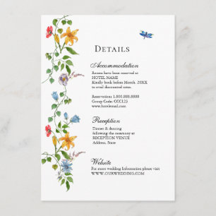 English Garden Floral wedding Enclosure Card