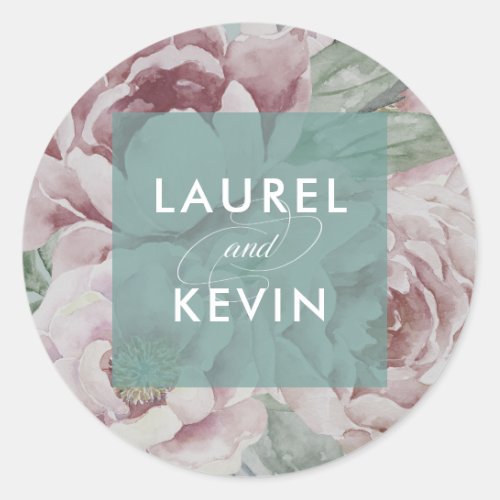 English Garden Floral Wedding Stickers  Jade