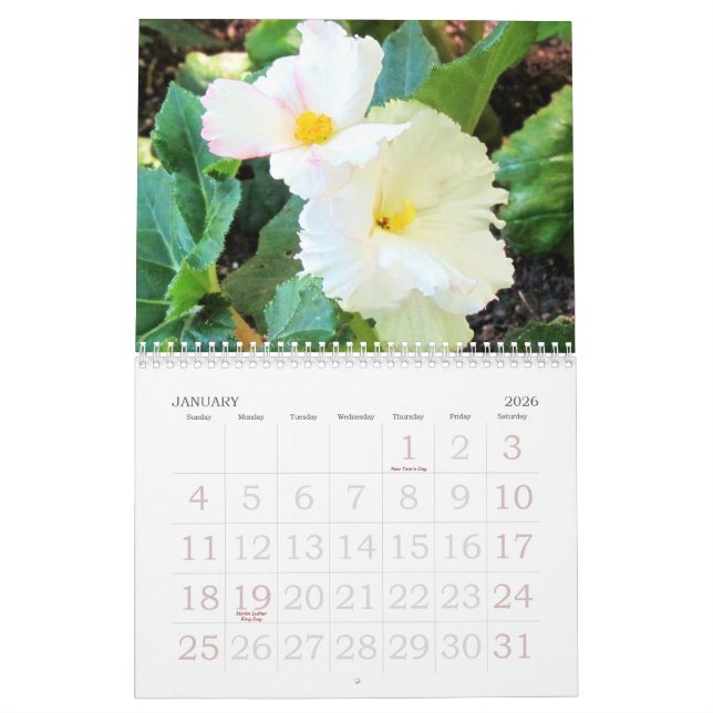 English Garden Florals 2014 Calendar (Jan 2026)