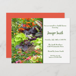 English Garden Florals Bridal Shower Invitation