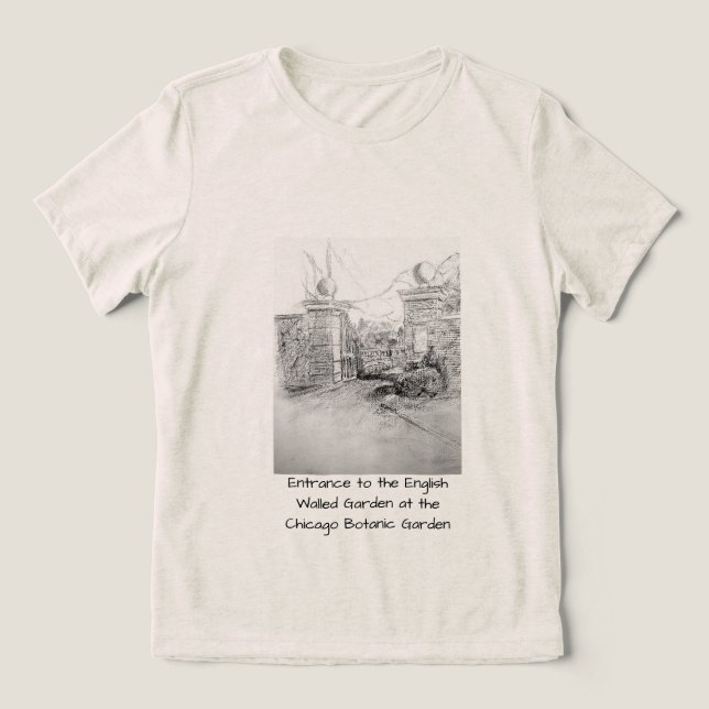 English Garden Gate Tri-Blend Shirt (Design Front)
