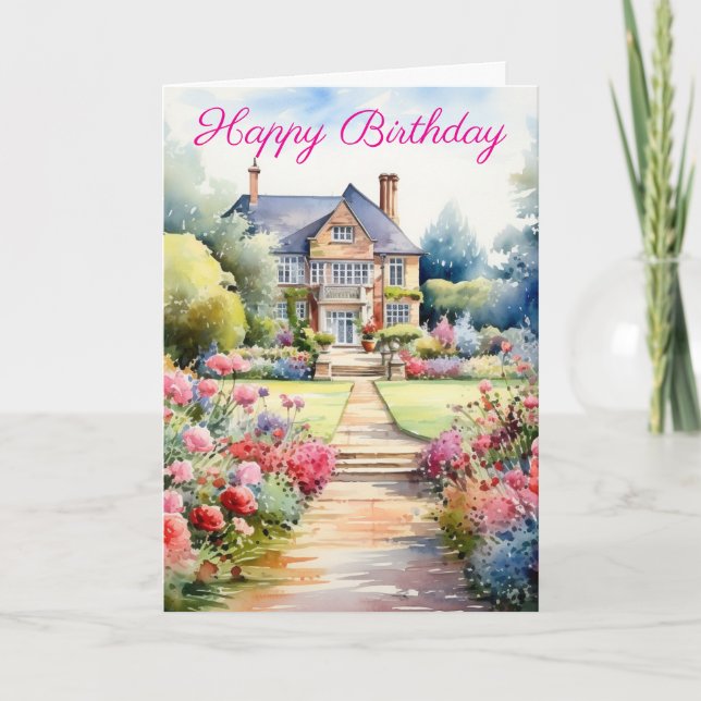 English Garden Landscape Card (Front)