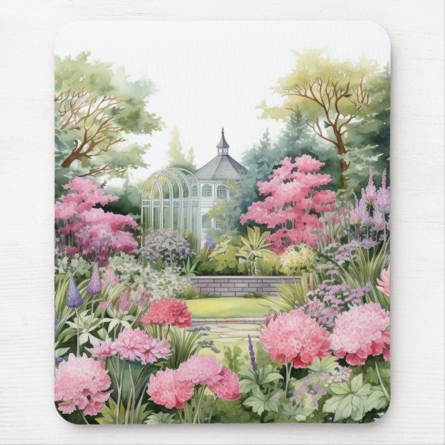 English Garden Landscape Mouse Pad (Front)