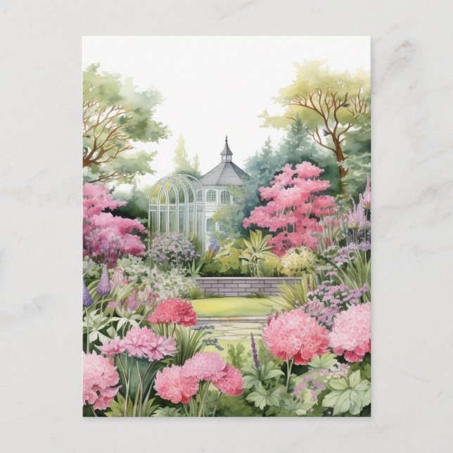 English Garden Landscape Postcard (Front)