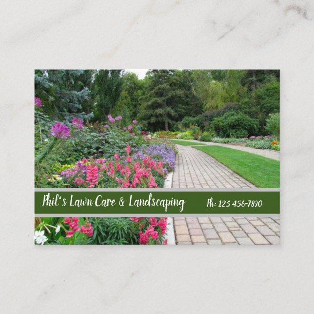 English Garden Landscaping Business Card (Front)
