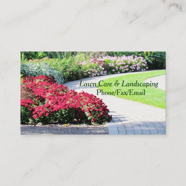 English Garden Lawn & Landscaping Business Card (Front)