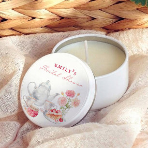 English Garden Tea Party Bridal Shower Mini Candle Favors