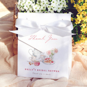 English Garden Tea Party Bridal Shower Thank You Favor Boxes