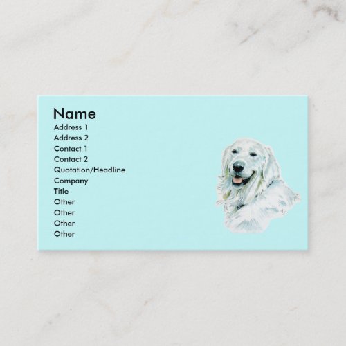 English Golden Retriever Business Cards