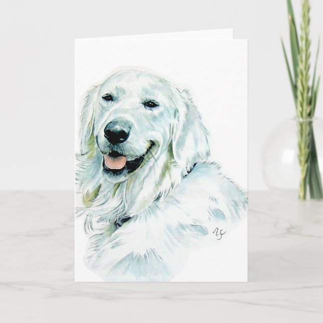 English Golden Retriever Greeting Cards (Front)