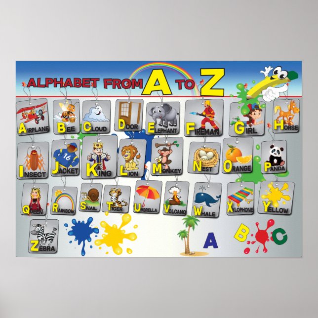 English Grammar Alphabet poster (Front)
