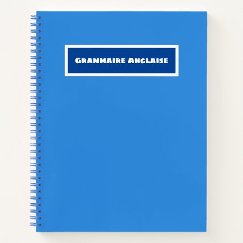 English Grammar Notebook