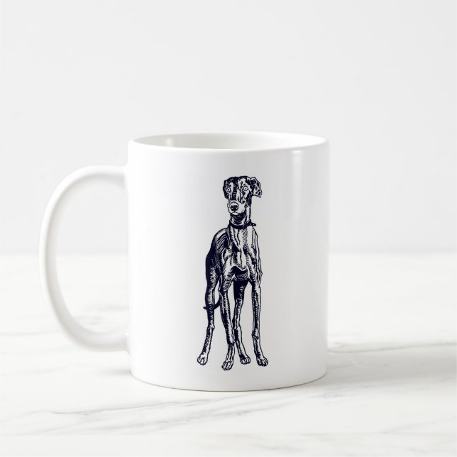 English Greyhound Breed Coffee Mug (Left)