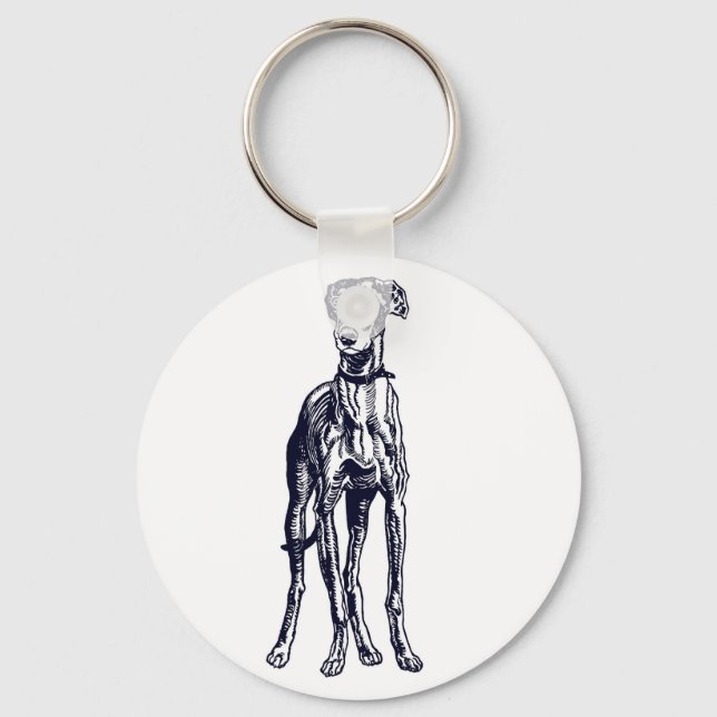 English Greyhound Breed Keychain (Front)