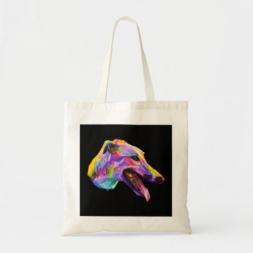 English Greyhound Colorful Pop Art Portrait for Do Tote Bag