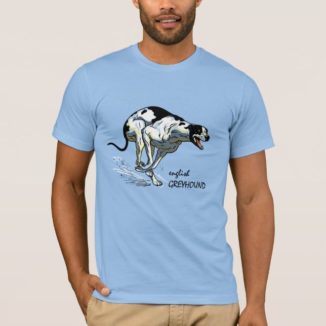 english greyhound race dog T-Shirt (Front)