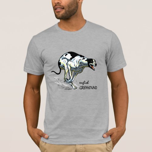 english greyhound race dog T_Shirt