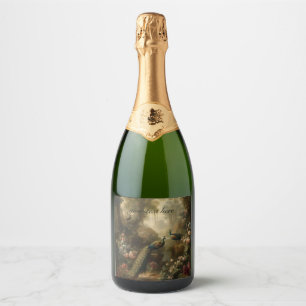 English Grove Peacock Trio Estate Decal Sparkling Wine Label