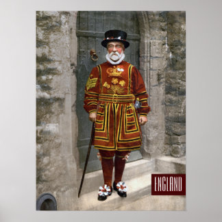 English Guard in Tudor Dress Poster