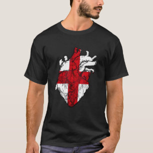 English Heart England Flag St George's Cross Engli T-Shirt