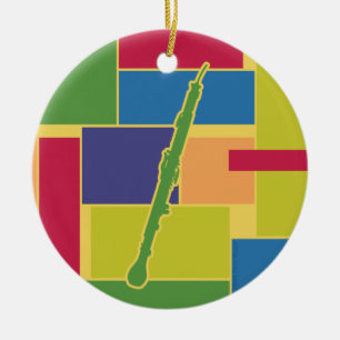 English Horn Colorblocks Ornament