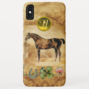 ENGLISH HORSE ,HORSESHOE AND SHAMROCK MONOGRAM iPhone XS MAX CASE