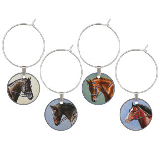 English Horse Portraits Bay Brown Chestnut Wine Charm