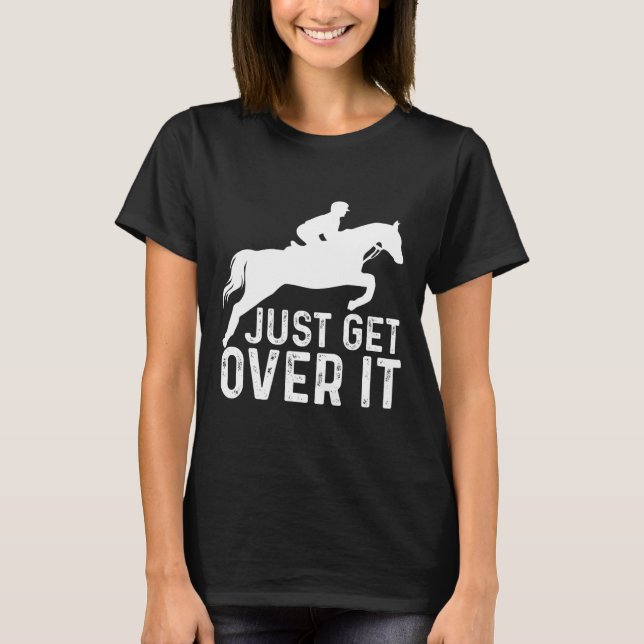 English Horse Riding Hunter Jumper Girl Horseback  T-Shirt (Front)