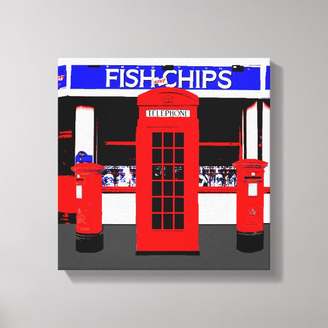 English Icons Modern Art  wrapped canvas (Front)