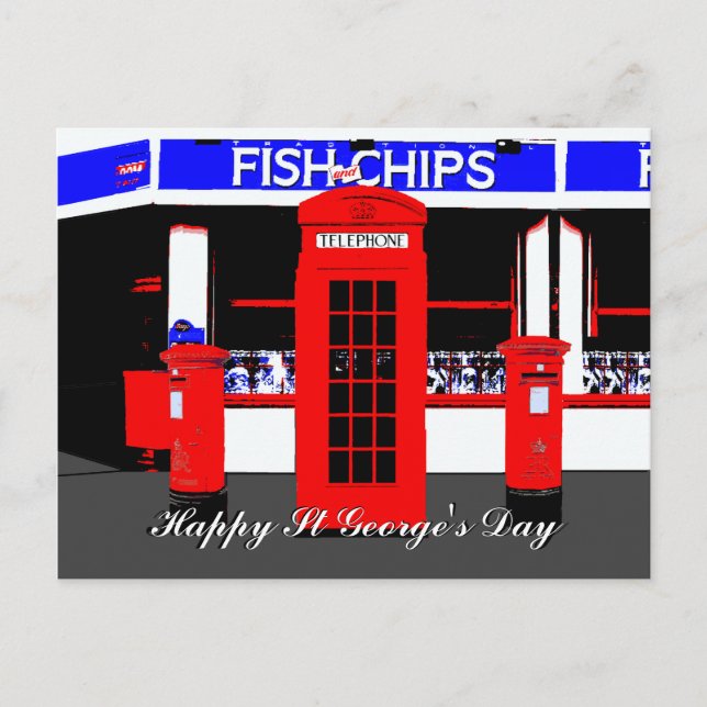 English Icons St Georges Day Postcard (Front)