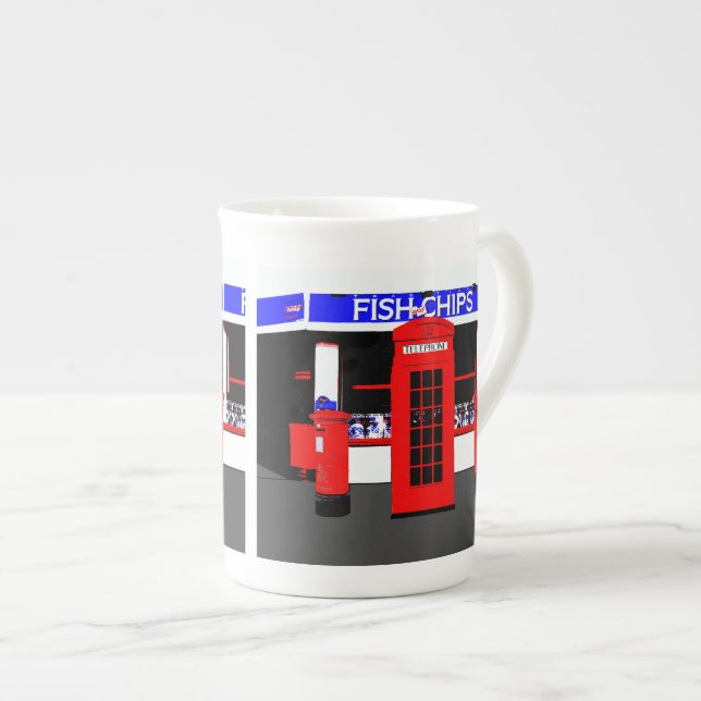 English Icons Typically England Bone China Mug (Front Right)