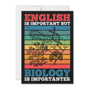 English Is Important But Biology Is Importanter Invitation