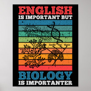 English Is Important But Biology Is Importanter Poster