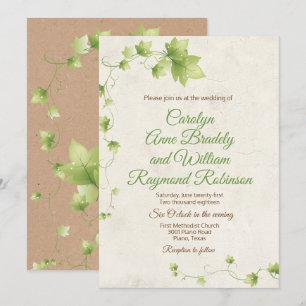 English Ivy Wedding Invitation