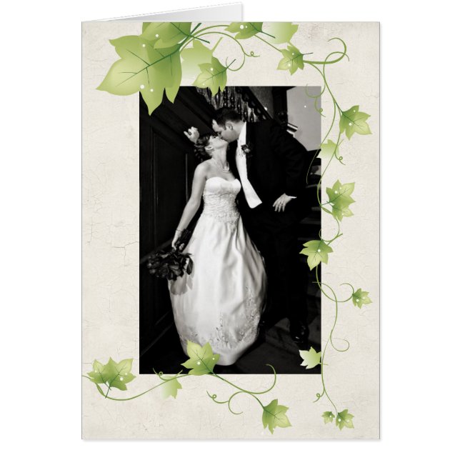 English Ivy Wedding Photo Thank You (Front)