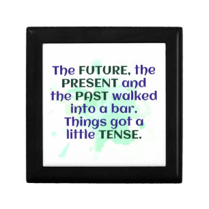 English Joke Gift Green FUNNY Tense Box