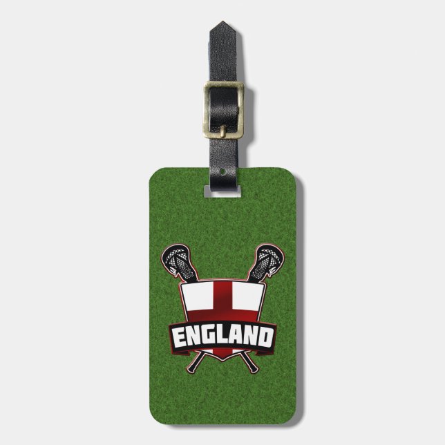 English Lacrosse Luggage Tag Template (Front Vertical)