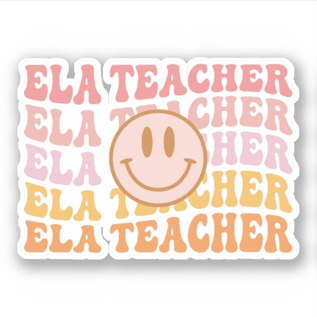 English Language Arts Teacher, ELA Teacher Gift Sticker (Front)