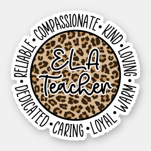 English Language Arts Teacher ELA Teacher Gift Sticker